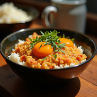Spiced Egg Rice Bowl