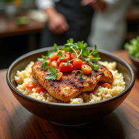 Mediterranean Chicken and Rice Bowl